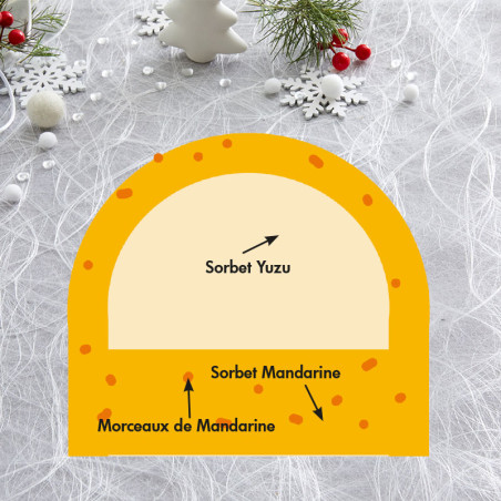 Une bûche glacée de noël sans allergènes