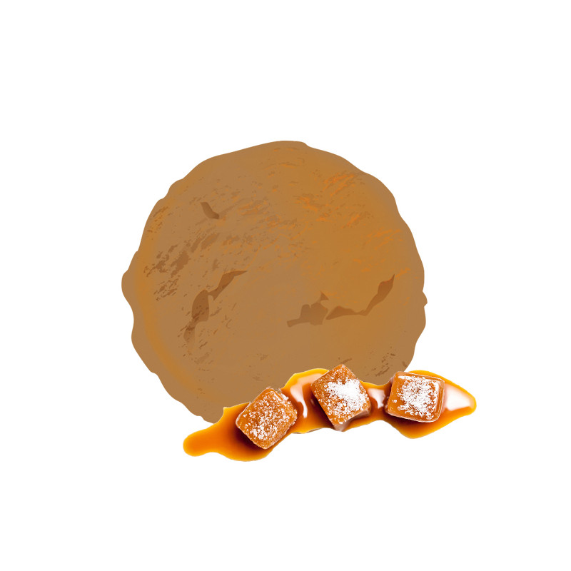 Crème glacée au caramel beurre salé artisanale