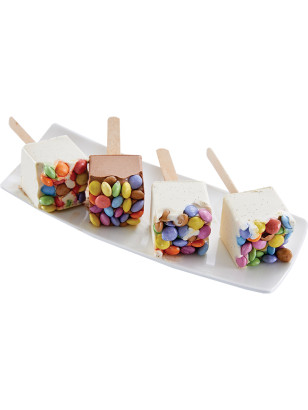 Sucettes glacées Vanille & Chocolat aux Smarties® | Van Den Casteele