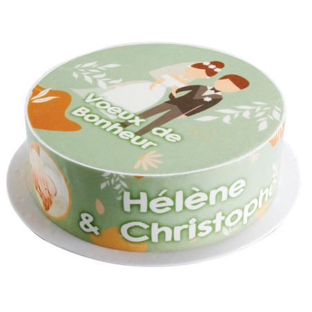 Gâteau glacé Épi personnalisé – Mariage ou grande occasion