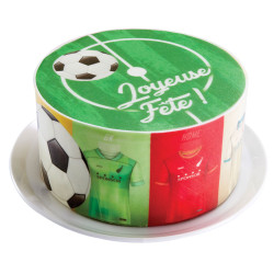 Gâteau glacé Foot personnalisé – Dessert photo pour fan de football