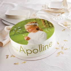 Gâteau glacé Brindille personnalisé – Baptême & communion