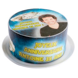 Gâteau glacé personnalisé Vaisseau – Anniversaire Star Wars ou espace