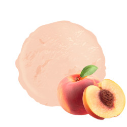 Un sorbet avec une forte teneur en pêche blanche