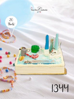 gateau super-héros reine des neige