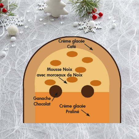 Une bûche glacée qui ne vous cherchera pas de noix !