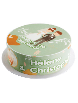 Gâteau glacé Épi personnalisé – Mariage ou grande occasion