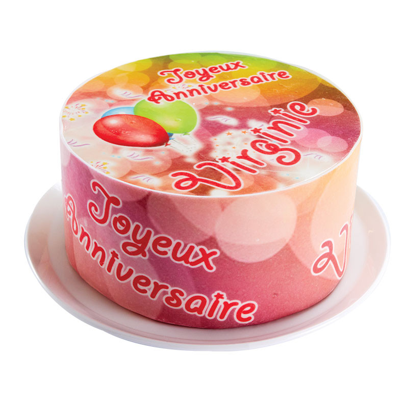 Gâteau glacé Ballon personnalisé – Dessert photo festif pour enfant