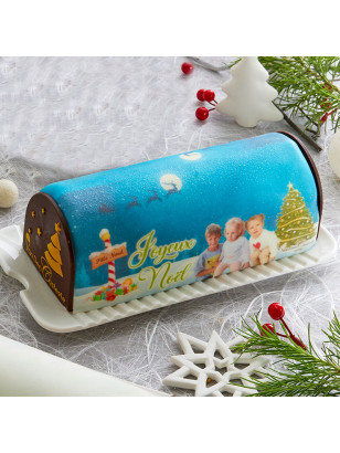 Bûche personnalisée Sapin