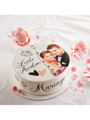 Gâteau Alliance personnalisé – Mariage ou anniversaire de mariage