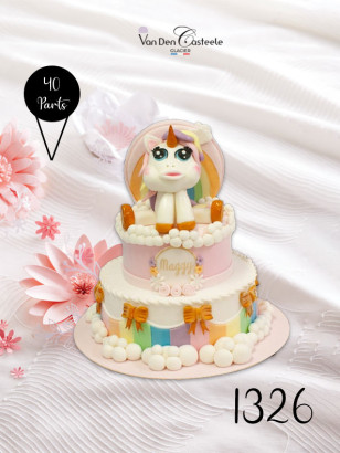 gateau licorne rose