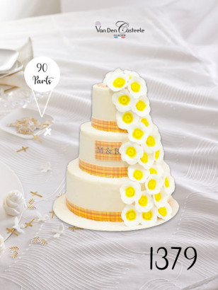 gateau fleurs jaunes