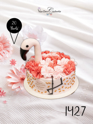 flamant rose cake