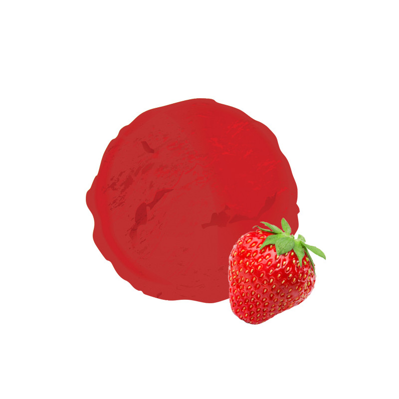 Un sorbet fraise très fort en fruits