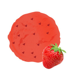 Un format de pot familial pour la crème glacée fraise avec morceaux