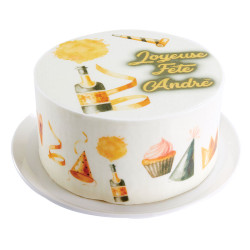 Gâteau photo personnalisé Fête – Anniversaire adulte