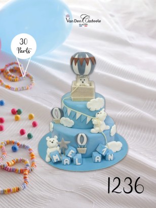 Gâteau Glacé – Premier Anniversaire ou Baptême | Montgolfière et Ourson