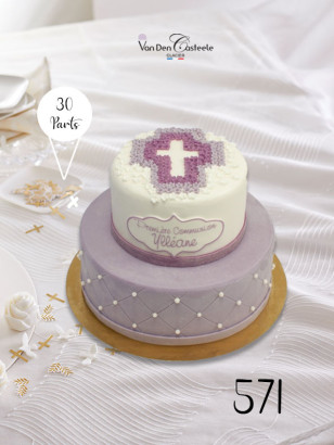 Pièce montée croix mauve