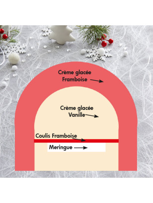 Une Bûche glacée à la Framboise et Vanille