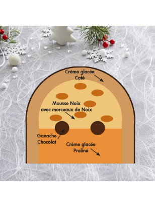 Une bûche glacée qui ne vous cherchera pas de noix !