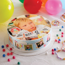 Gâteau personnalisable avec photos – Modèle Épingles | Van Den Casteele