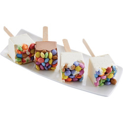 Sucettes glacées Vanille & Chocolat aux Smarties® | Van Den Casteele