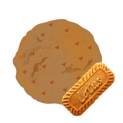 Le spéculoos dans une crème glacée avec morceaux