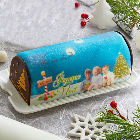 Bûche personnalisée Sapin