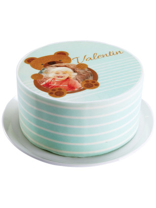 Gâteau Ourson personnalisé – Naissance, baptême ou anniversaire garçon