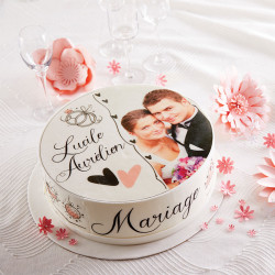 Gâteau Alliance personnalisé – Mariage ou anniversaire de mariage