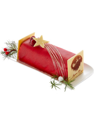 Une Bûche glacée à la Framboise et Vanille