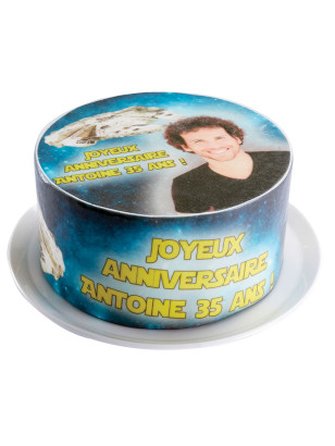 Gâteau glacé personnalisé Vaisseau – Anniversaire Star Wars ou espace