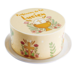 Gâteau glacé Calice personnalisé – Communion & confirmation