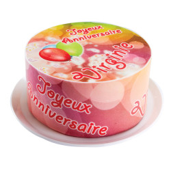 Gâteau glacé Ballon personnalisé – Dessert photo festif pour enfant