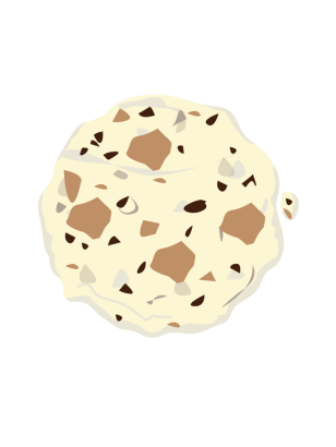 Crème glacée vanille cookie dough – Format familial 2,5 L