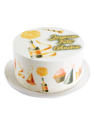 Gâteau photo personnalisé Fête – Anniversaire adulte