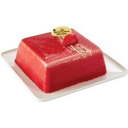 sorbet fraise, crème glacée vanille Madagascar, dessert glacé, gâteau meringue, gâteau Van Den Casteele