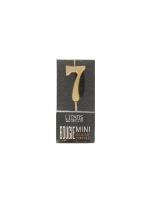 Bougie chiffre 7 pour gâteau d'anniversaire Van Den Casteele