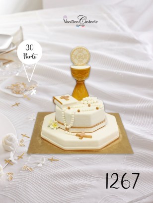 Gâteau glacé de communion – Élégance et tradition pour une profession de foi