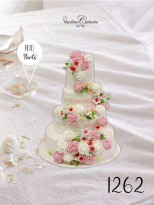Pièce Montée Mariage "Cascade de Roses"