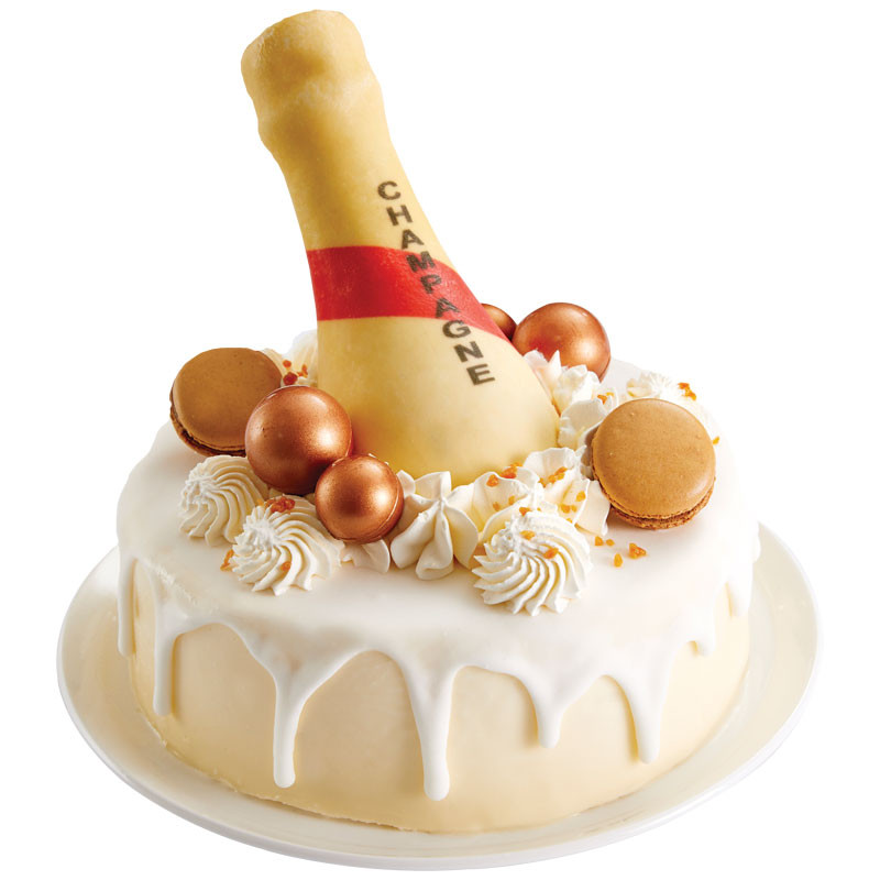 Gâteau Glacé Champagne – Personnalisable en taille, parfum & inscription