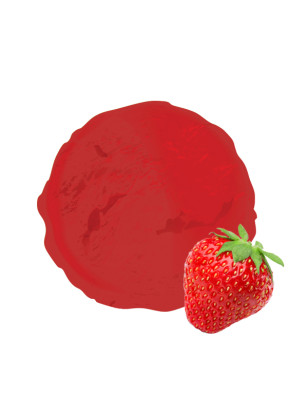 Un sorbet fraise très fort en fruits