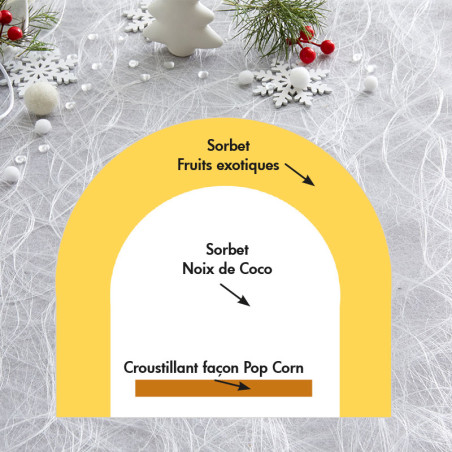 Une bûche glacée légère et rafraichissante