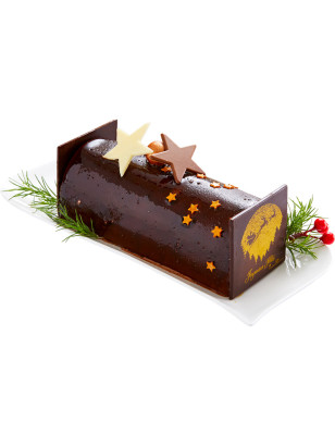 La bûche 3 Chocolats avec croquant