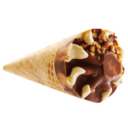 Cornet caramel au beurre salé par le glacier van den casteele