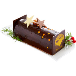 La bûche 3 Chocolats avec croquant