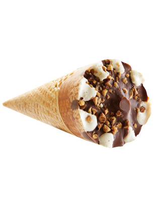 Cornet ultra gourmand à la vanille nougatine