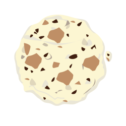 Crème glacée vanille cookie dough – Format familial 2,5 L