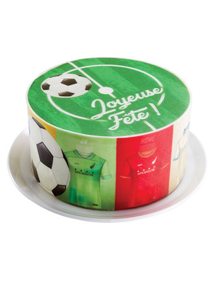 Gâteau glacé Foot personnalisé – Dessert photo pour fan de football