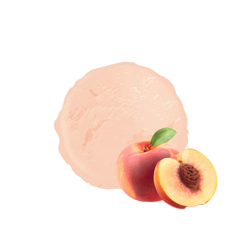 Un sorbet avec une forte teneur en pêche blanche